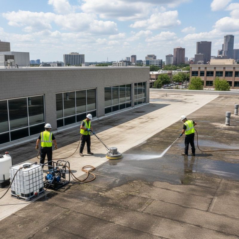 Commercial Roof Algae Cleaning